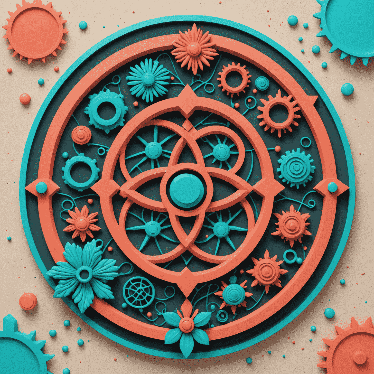 Impactify logo - A vibrant coral and turquoise design featuring interconnected community symbols
