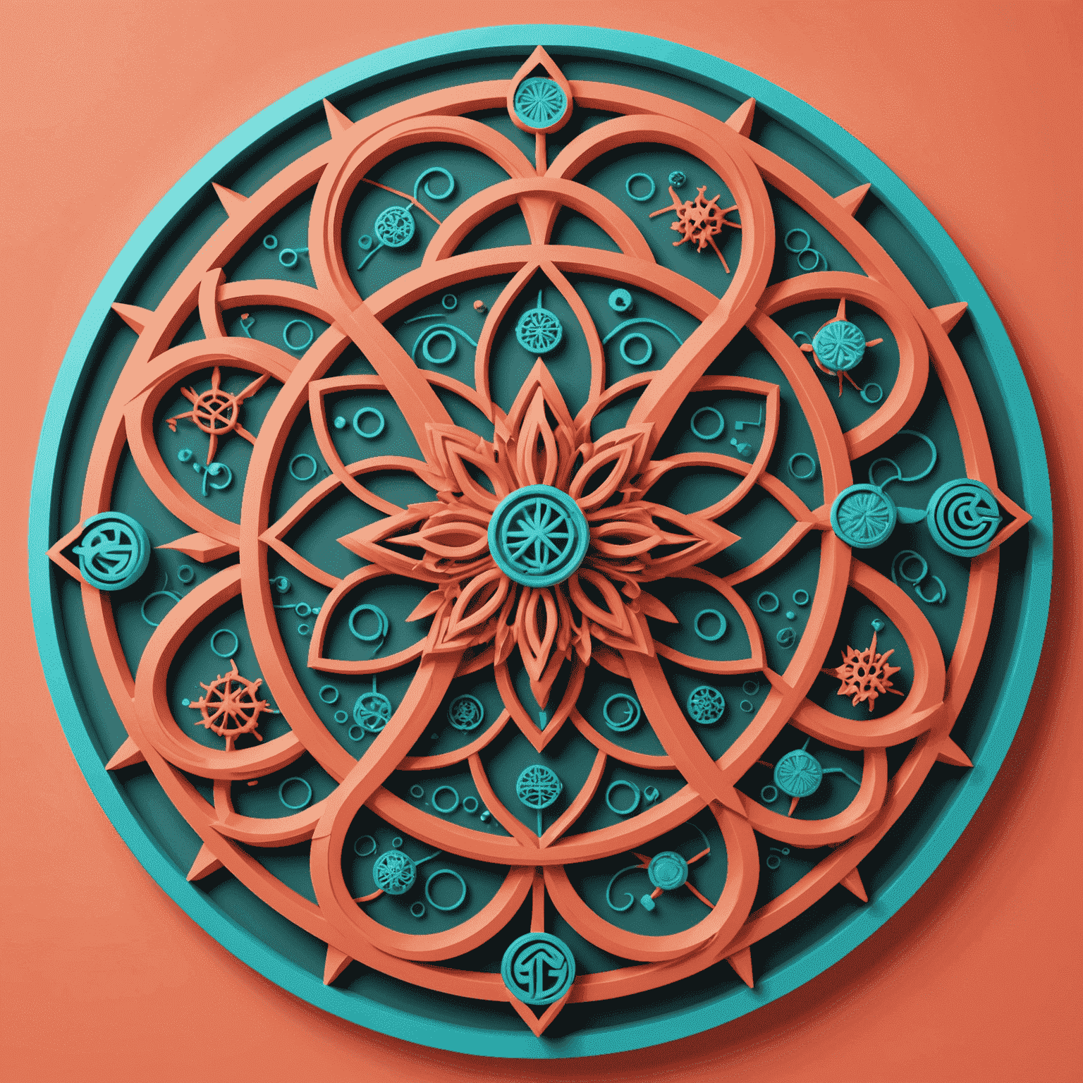 Impactify logo - A vibrant coral and turquoise design featuring interconnected community symbols