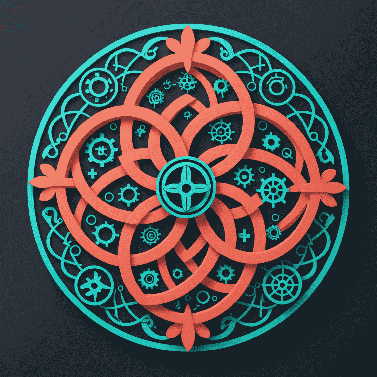 Impactify logo - A vibrant coral and turquoise design featuring interconnected community symbols