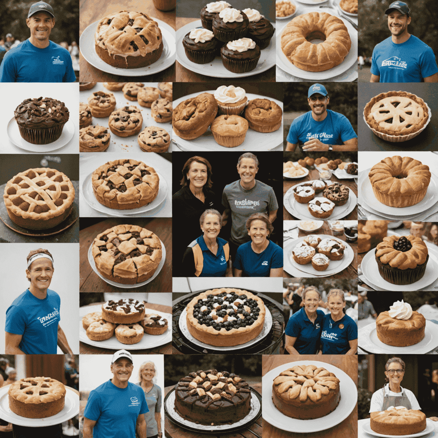 A collage of successful fundraising events, including a charity run, a silent auction, and a community bake sale